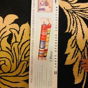 NWOT Wall Ribbon Holder w Shelf